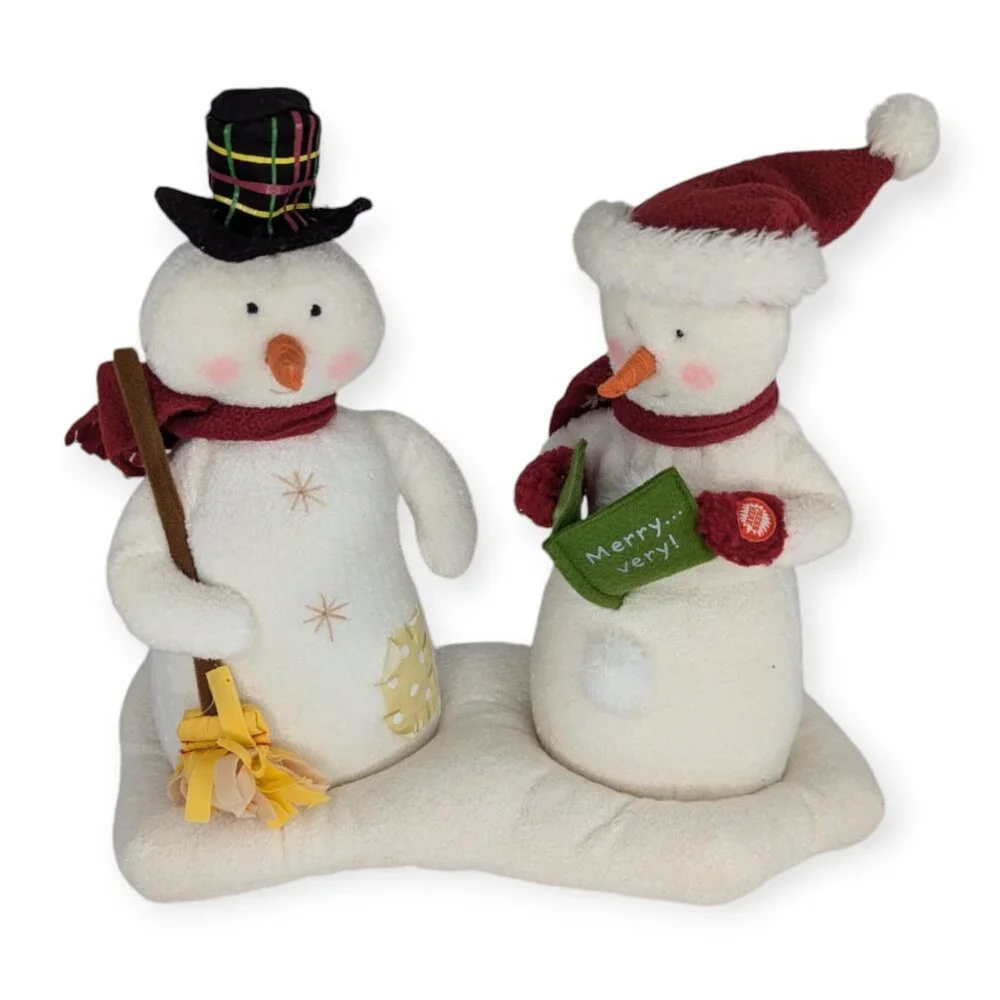 2003 Hallmark Jingle Pals Caroling Snowmen Couple 1st Christmas
